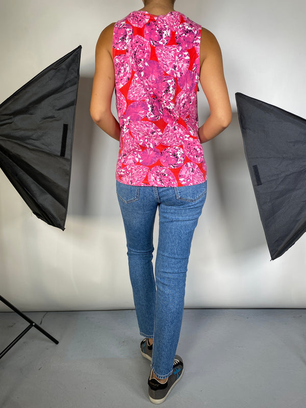 Polera Estampada con Vuelos