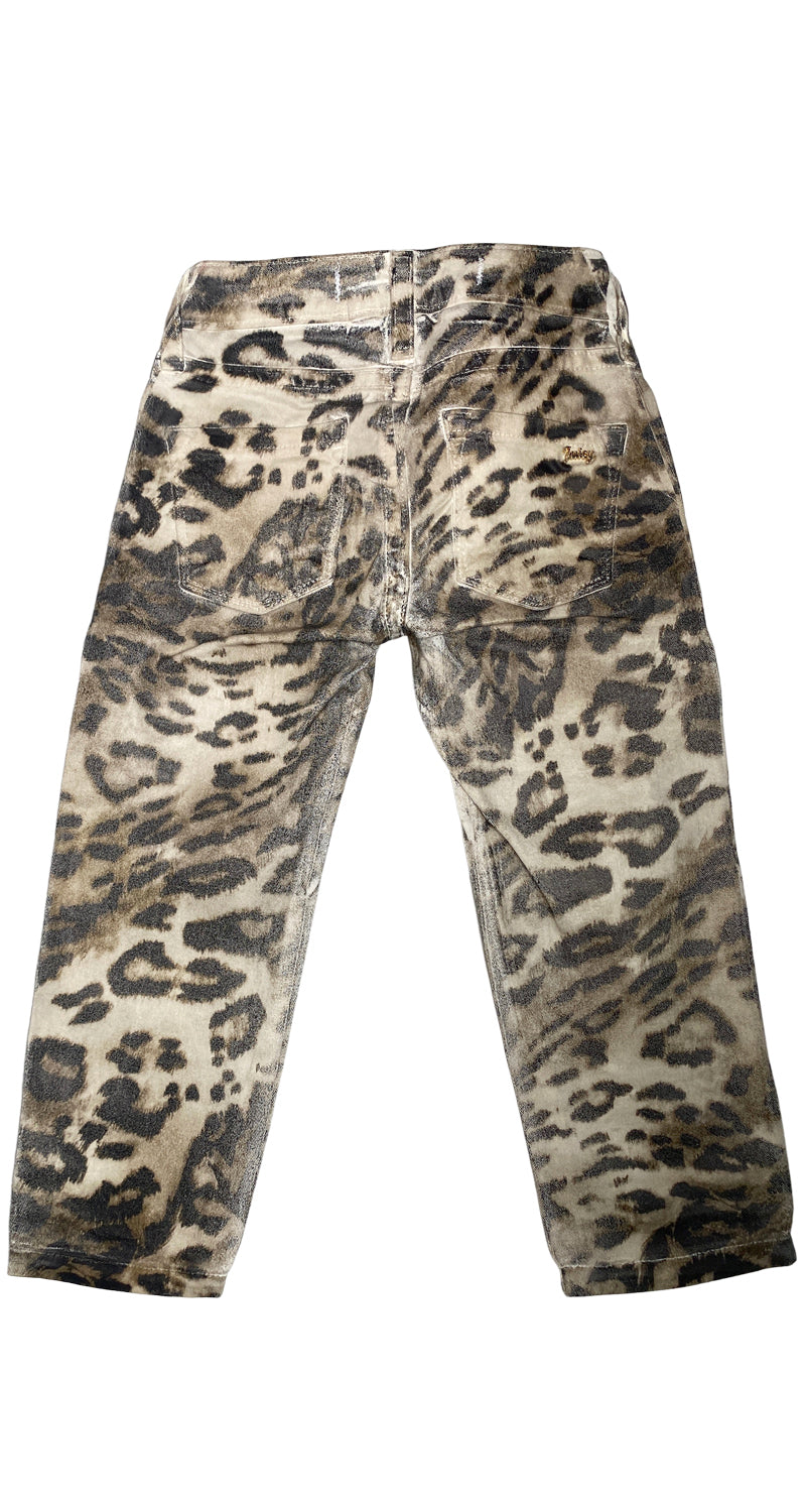 Jeans Coating Engomado Animal Print