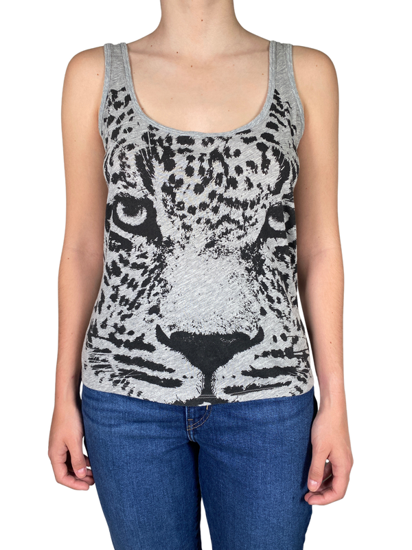 Polera Leopard Gris