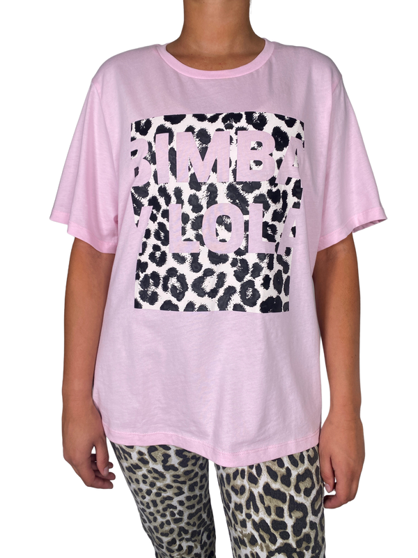 Polera Rosa Estampada