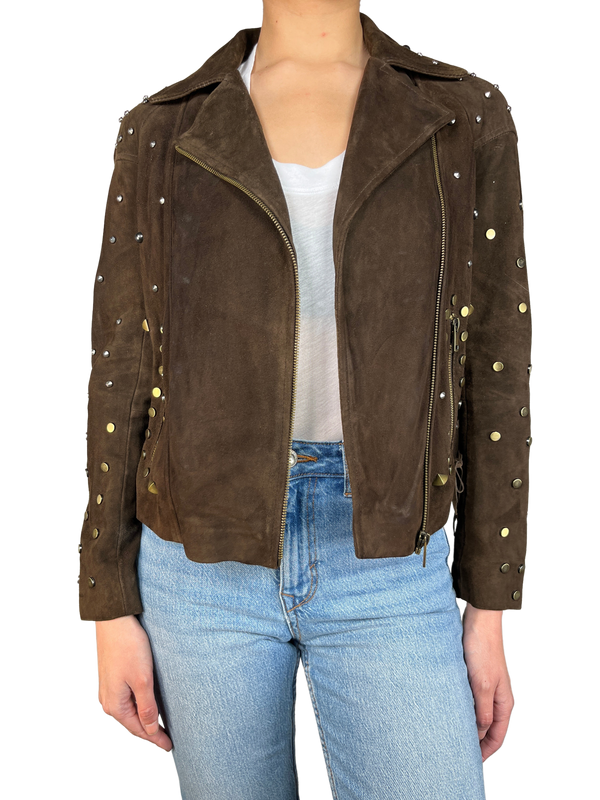 Chaqueta Cuero Flecos