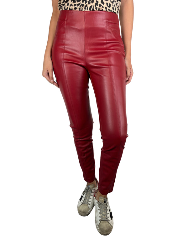 Pantalón Cuero Vegano Burdeo