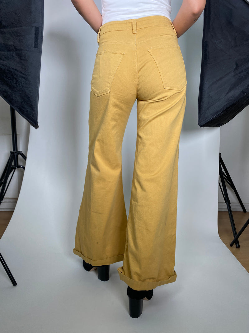 Jeans Palazo Mostaza