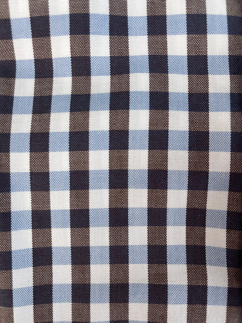 Camisa Cuadros Celeste Y Café