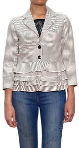 Blazer Blanco Rayas