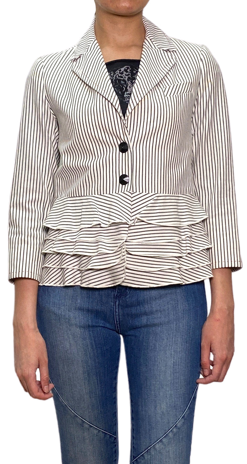 Blazer Blanco Rayas
