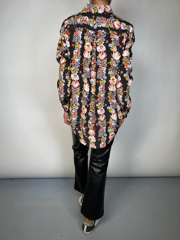 Blusa Seda Flores
