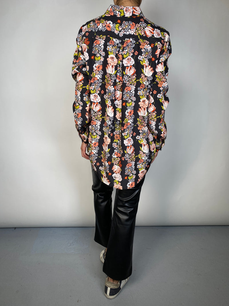 Blusa Seda Flores
