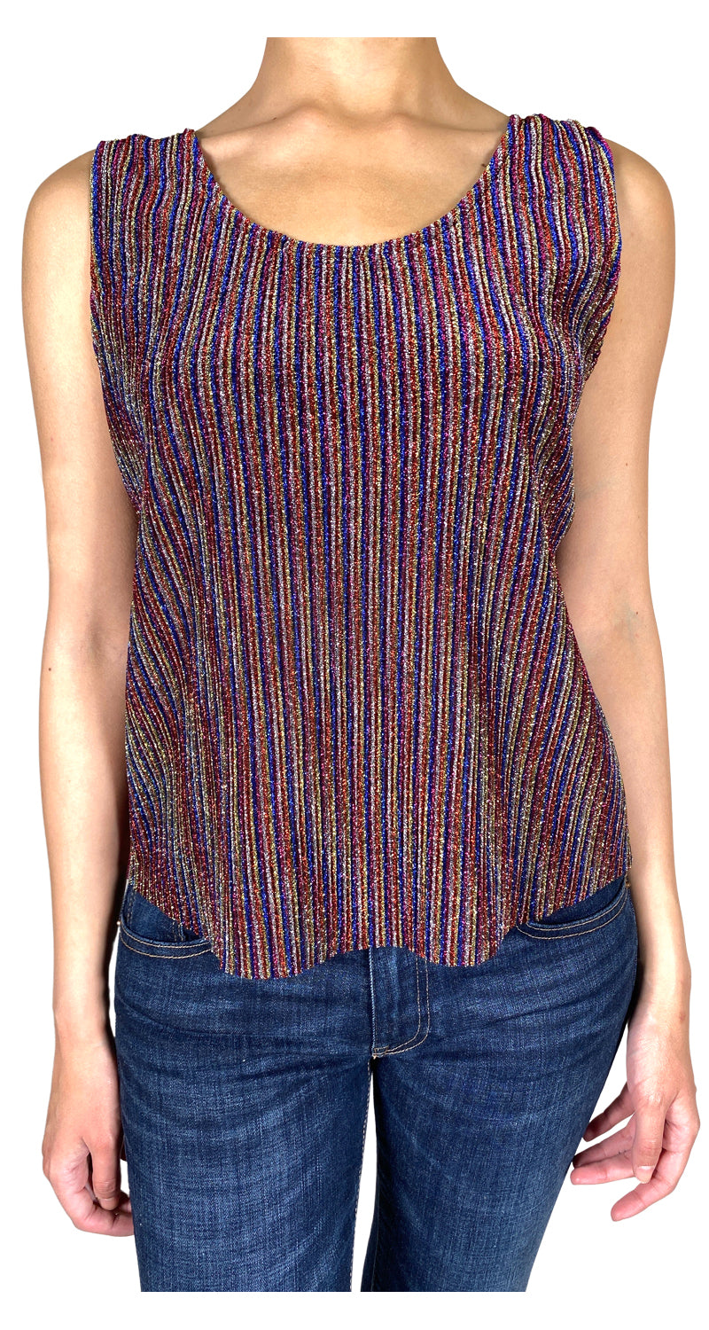 Blusa Multicolor Fibras Metalizadas