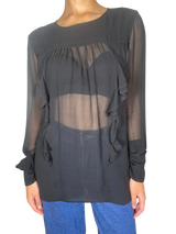 Blusa Traslucida Negra