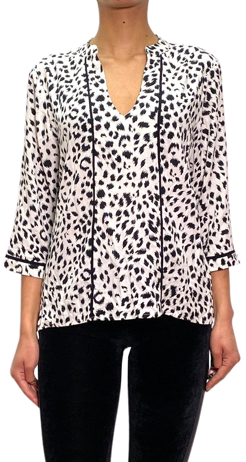 Blusa Blanca Estampada