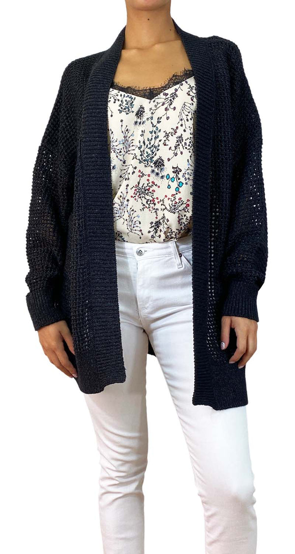 Sweater Negro Abierto