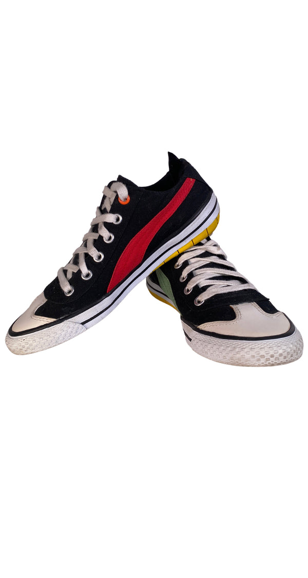 Zapatillas Negras Diseño Multicolor