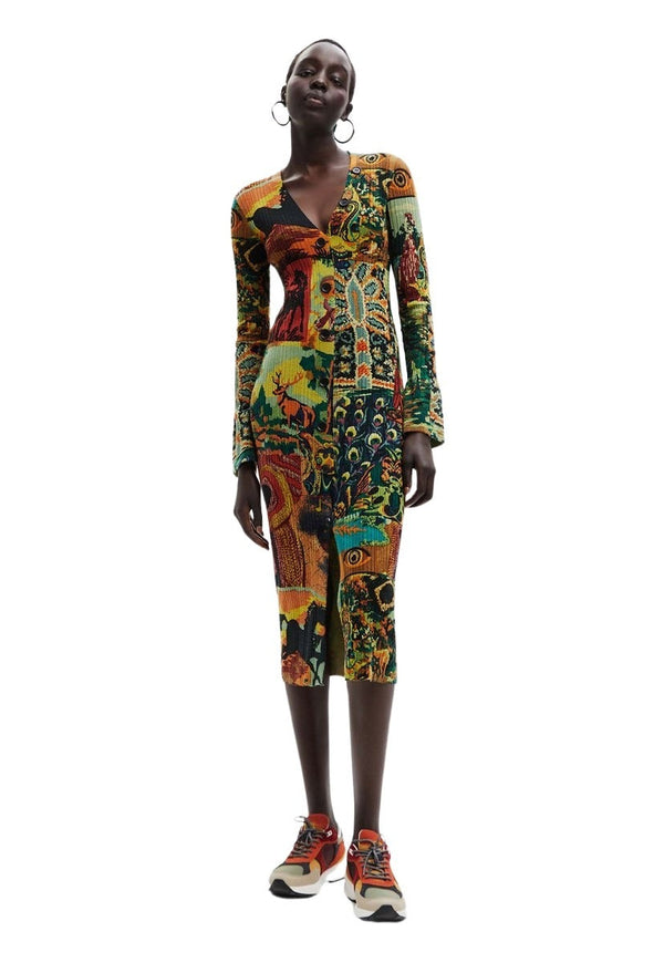 Vestido Desigual Multicolor - Calce Slim Fit