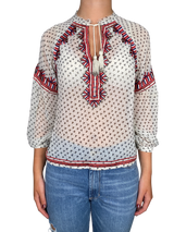 Blusa Traslucida Bordada