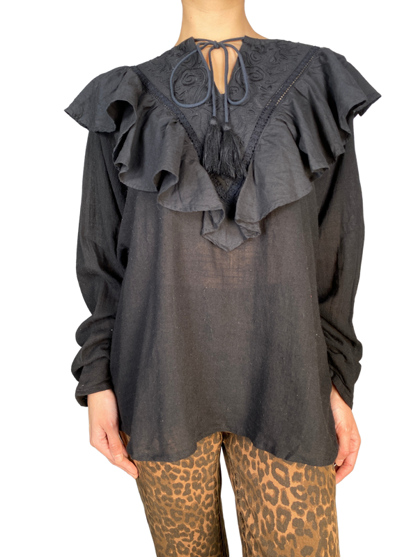 Blusa Con Vuelos