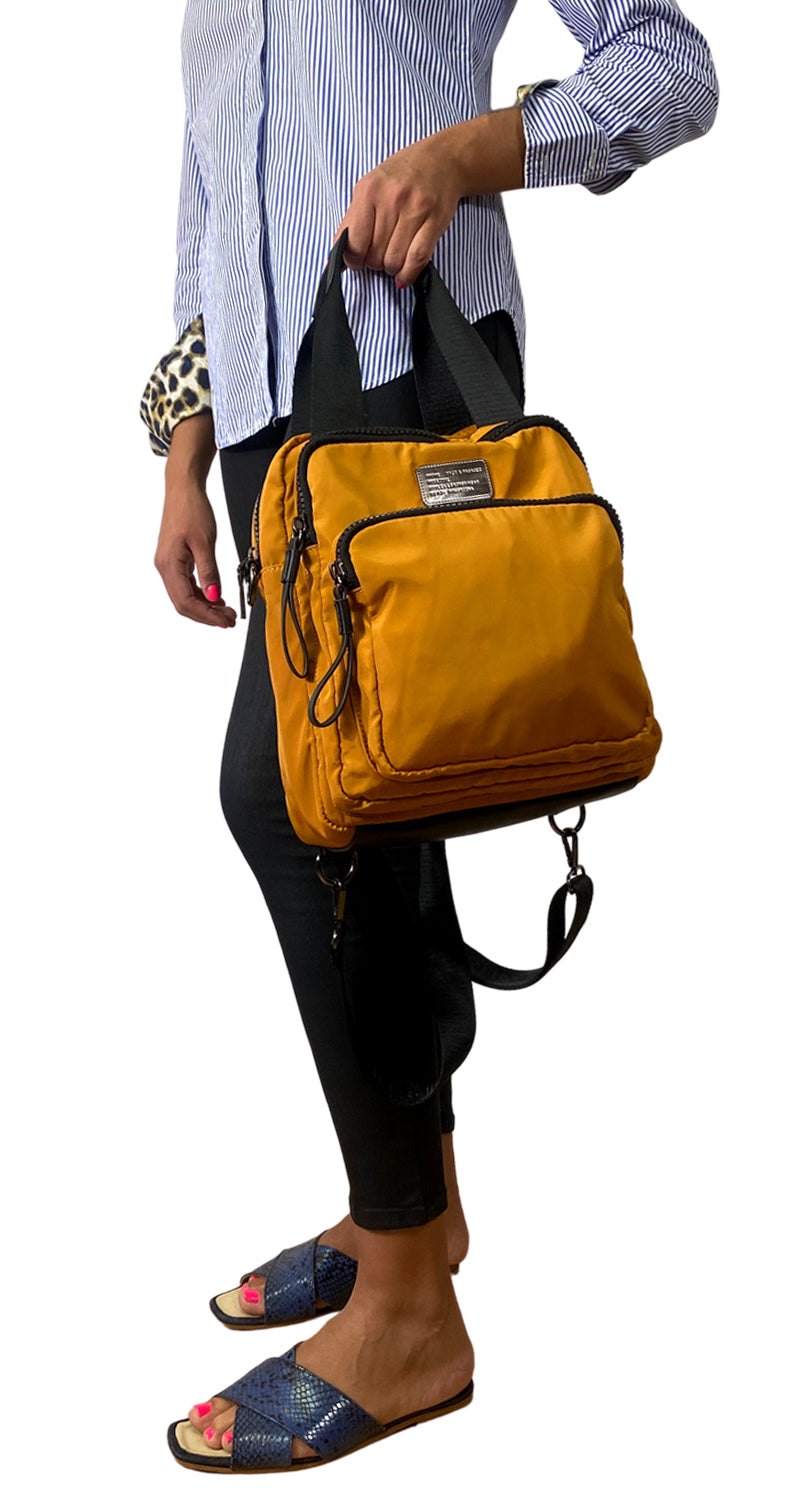 Mochila Nylon Mostaza