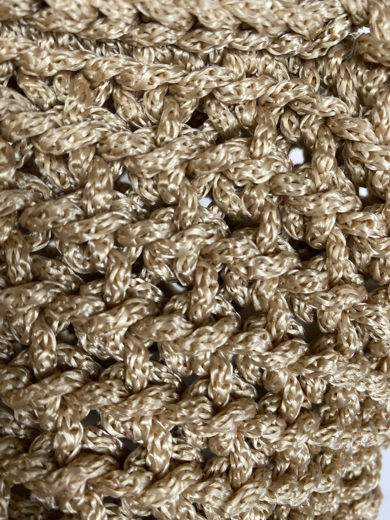Bolso de Mano Tejido Beige