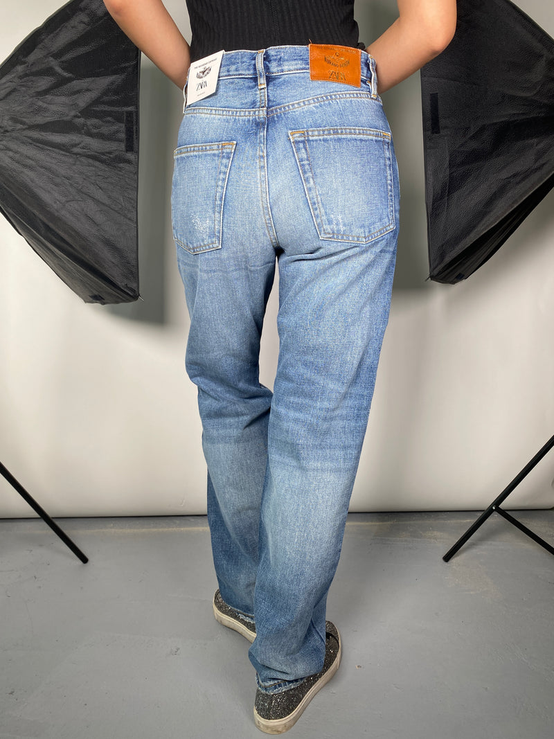 Jeans Straight Mid Rise