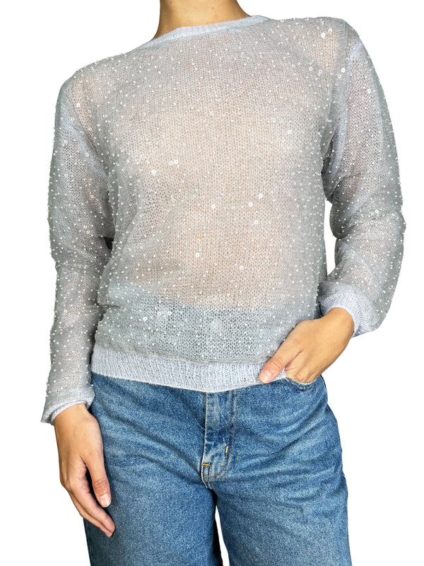 Sweater Traslucido Lentejuelas