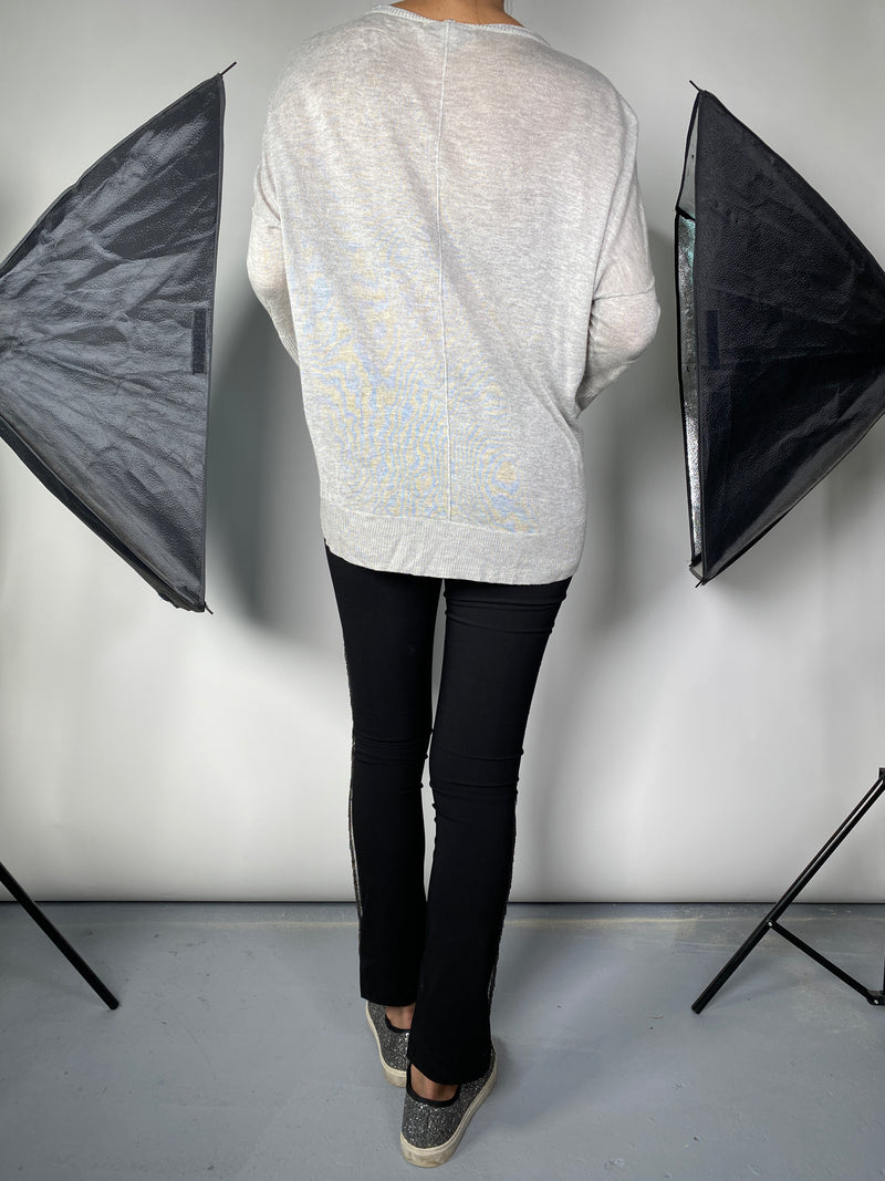 Sweater Gris Abierto