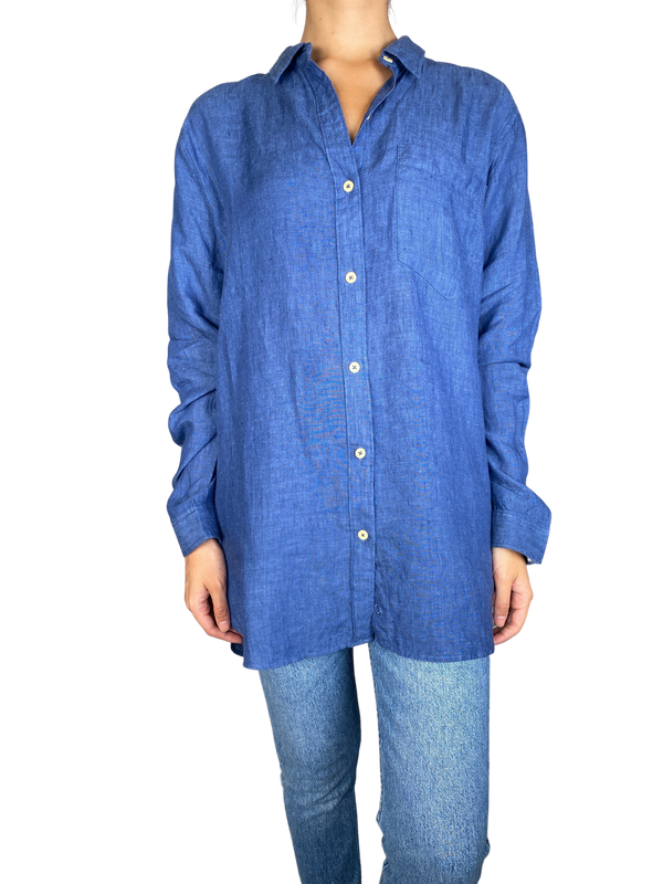 Blusa Lino Azul