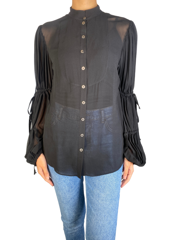 Blusa Seda Negra