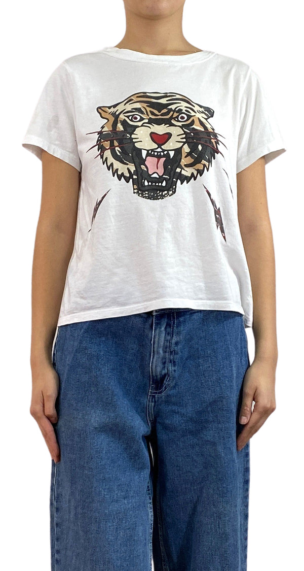 Polera Blanca Tigre