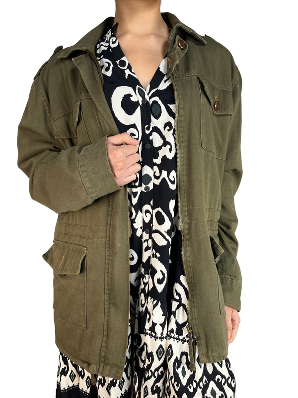 Chaqueta Estampado Leopardo Lateral
