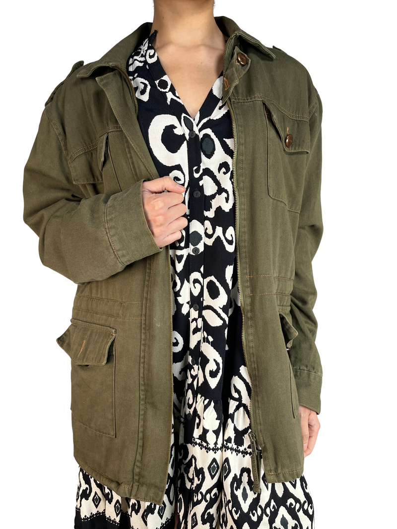 Chaqueta Estampado Leopardo Lateral