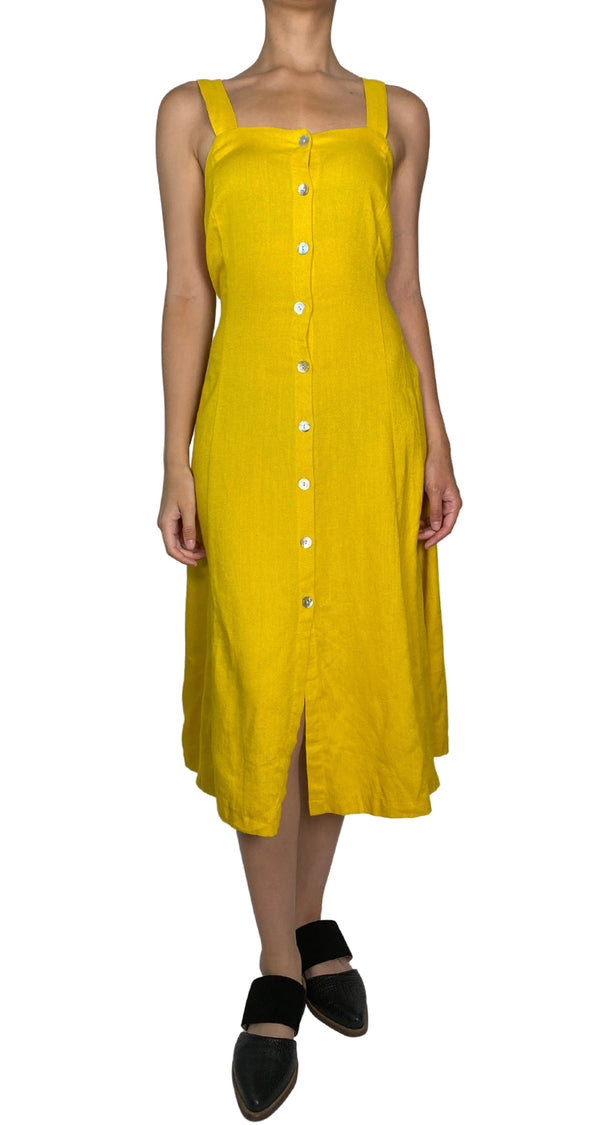 Vestido Lino Amarillo