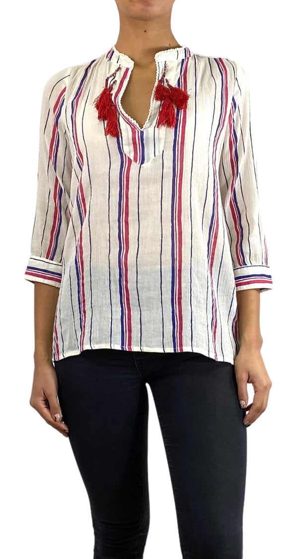 Blusa Beige a Rayas