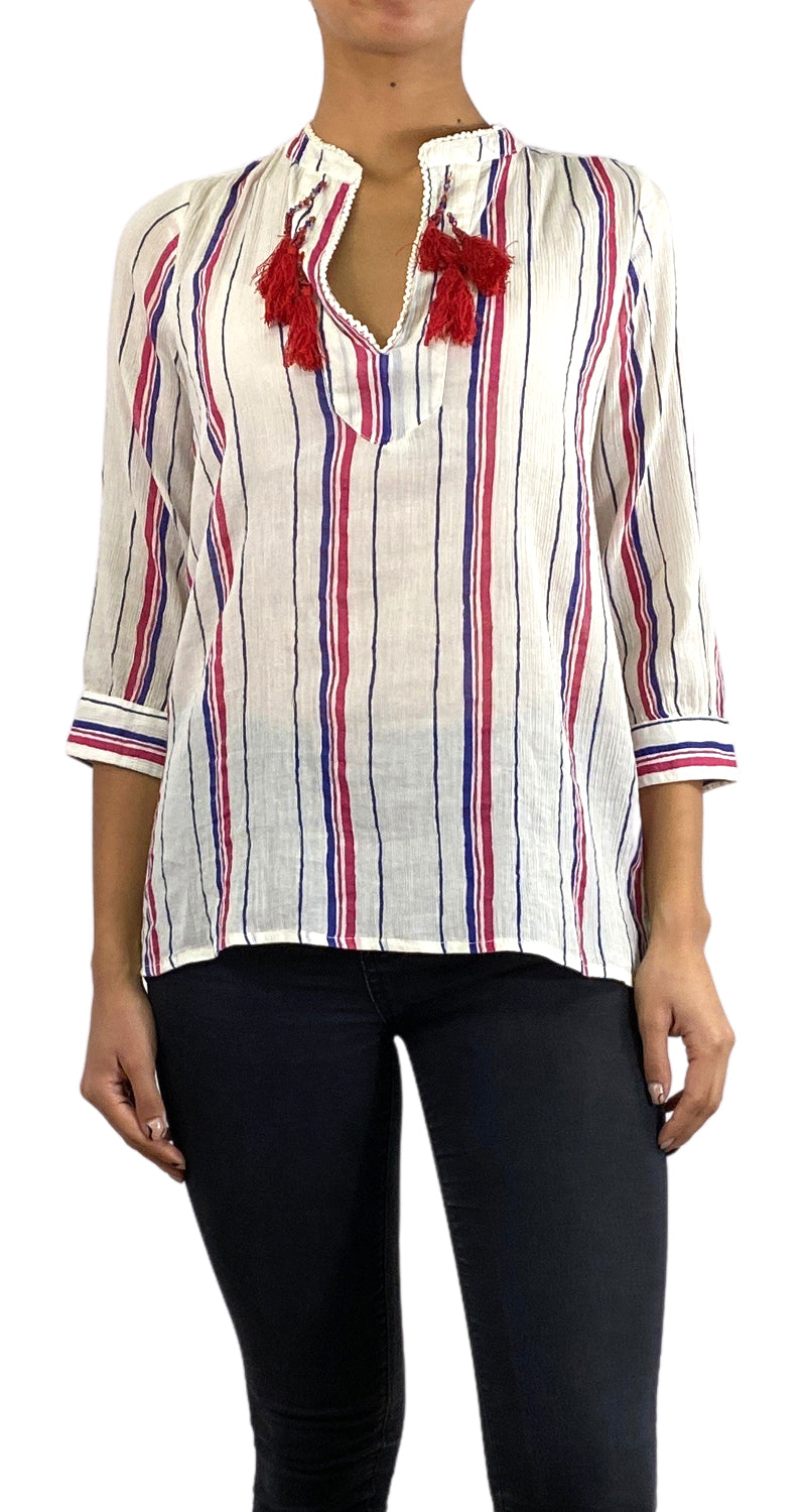 Blusa Beige a Rayas