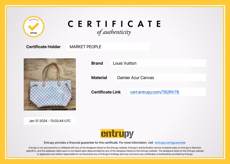 Cartera Neverfull MM Damier Azur Canvas