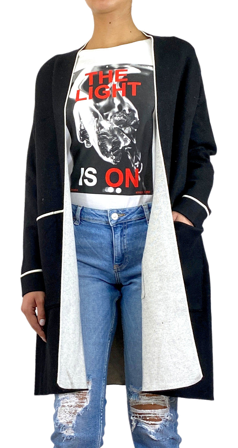 Sweater Abierto Negro