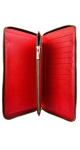 Billetera Cuero Roja