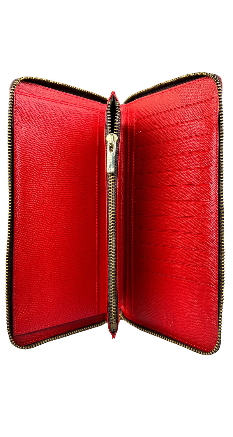 Billetera Cuero Roja