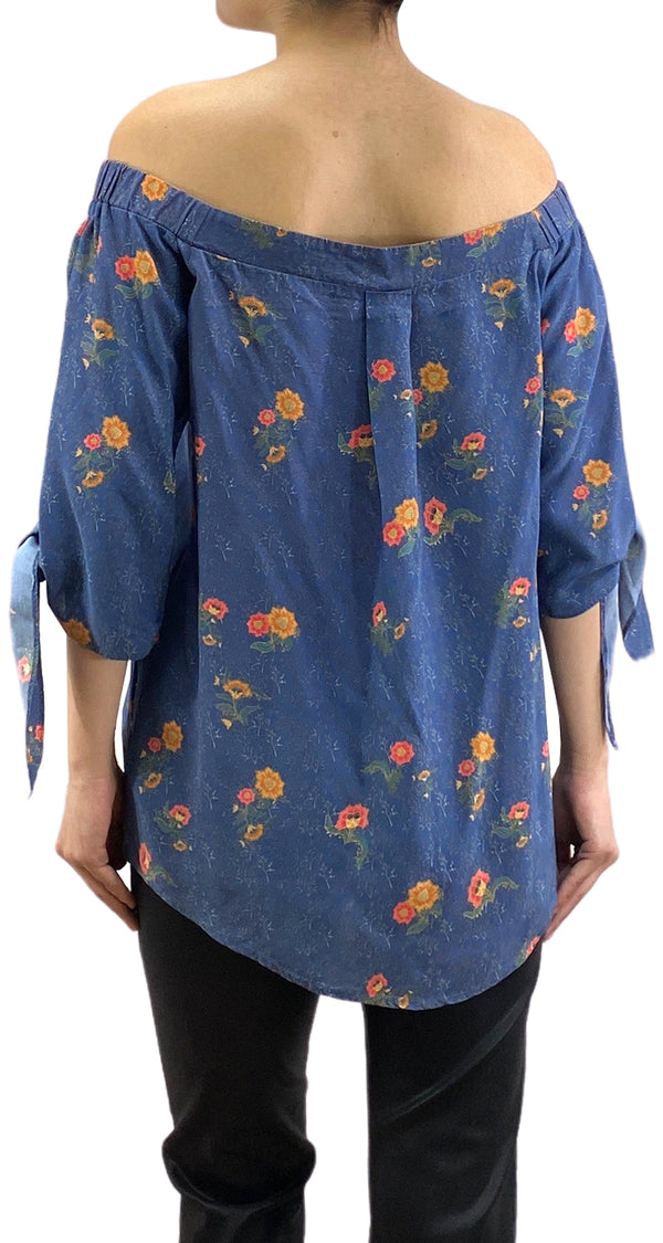 Blusa Estampada Azul