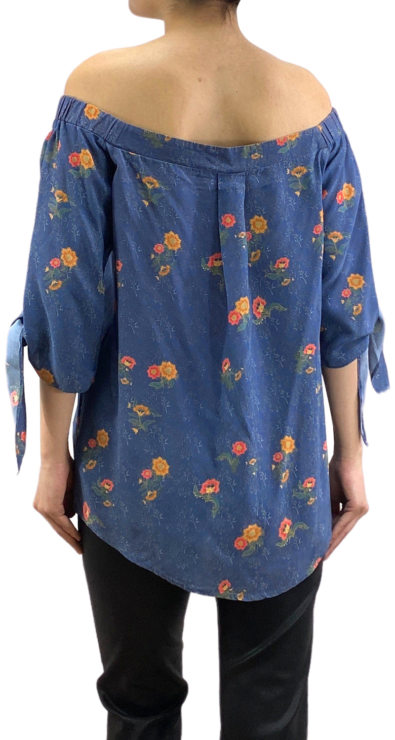 Blusa Estampada Azul