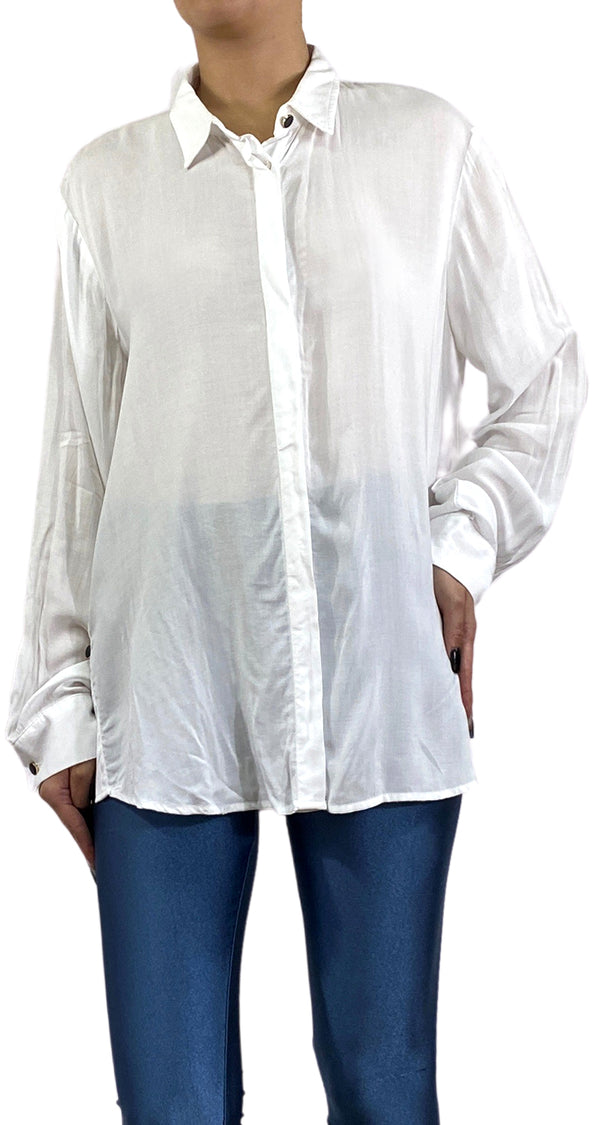 Blusa Blanca Botón