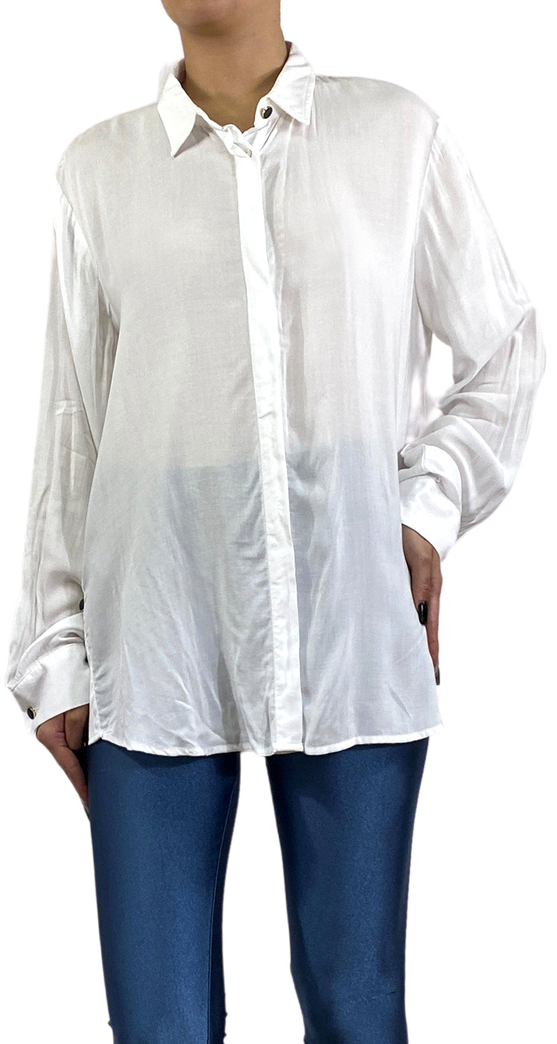 Blusa Blanca Botón
