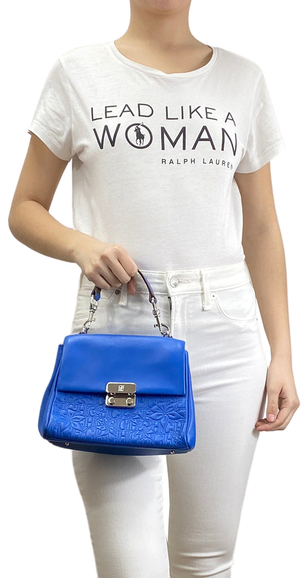 Cartera Cuero Azul