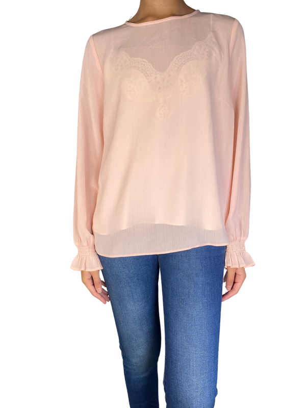 Blusa Manga Larga Rosa Patel