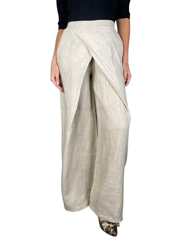Pantalón de Lino con Capas