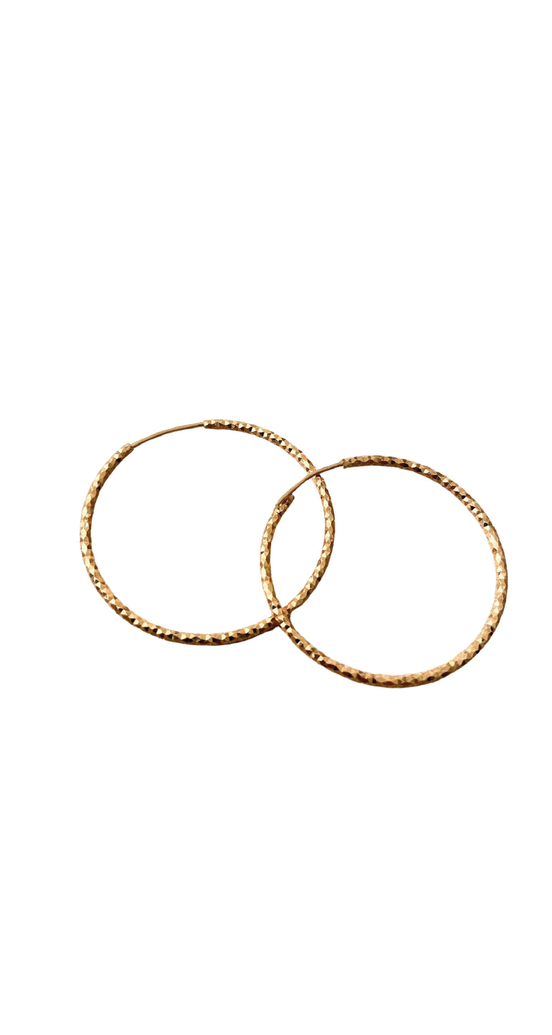 Aros Argollas Brillo Texturado