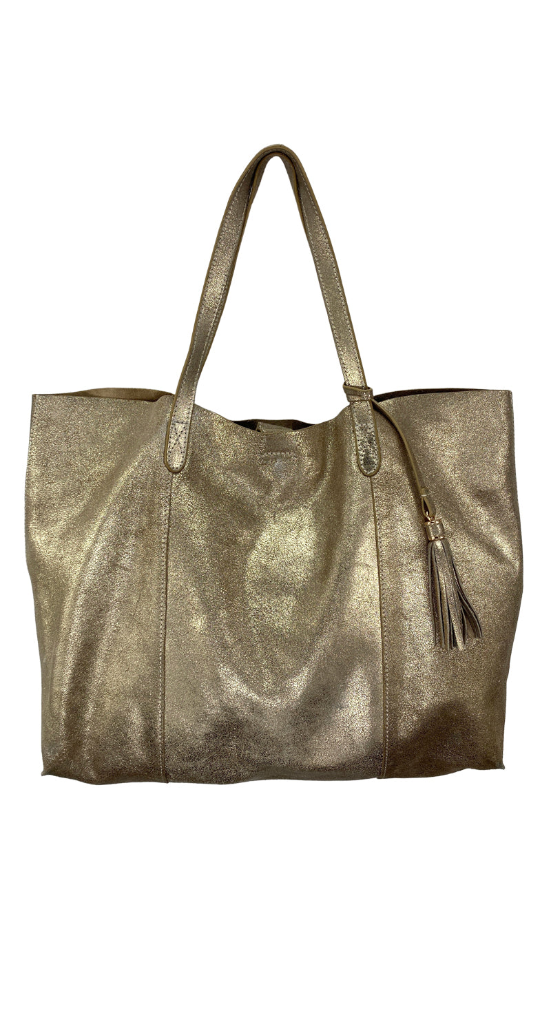 Bolso Dorado Cuero