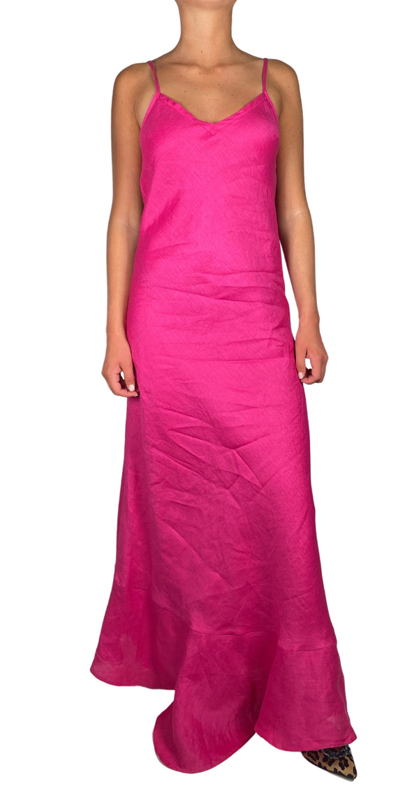 Vestido Fucsia Tirantes