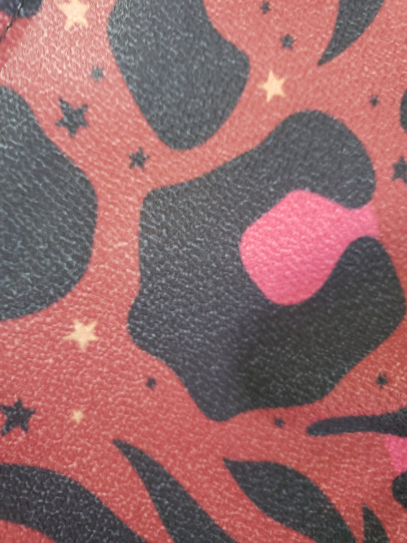Vestido Burdeo Animal Print