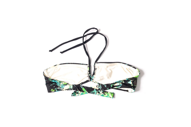 Top Bikini Negro Estampado