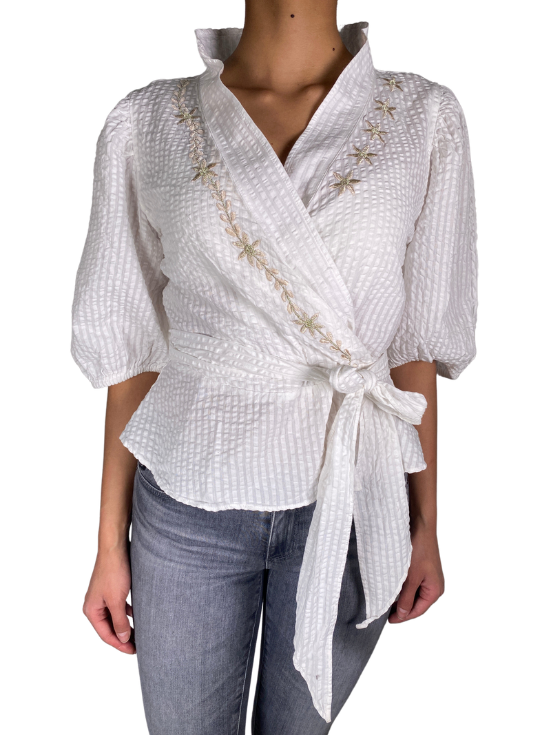 Blusa Blanca Bordada